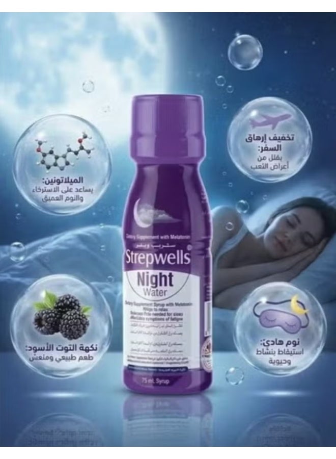 StrepWells Pack Of 6 Strepwells Night Water Shots 75ml - Image 5