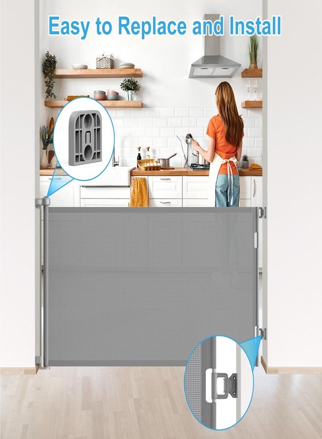 EZIGO Retractable Baby Gates Replacement Parts, Full Set Wall Mounting Accessories Including Brackets, Latches, Screws for 55/71 inch Extra Wide Baby Gate Mesh Gate Retractable Dog Gate, Gray - Image 3