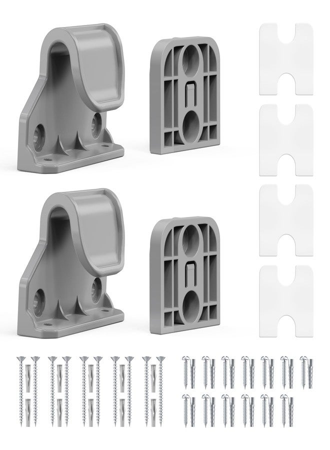 EZIGO Retractable Baby Gates Replacement Parts, Full Set Wall Mounting Accessories Including Brackets, Latches, Screws for 55/71 inch Extra Wide Baby Gate Mesh Gate Retractable Dog Gate, Gray - Image 1