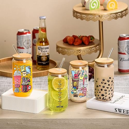 GETRIC UV DTF Cup Wrap Transfer Stickers for Glass, 6 Sheets Cup Rub on Transfers for Crafting Cup Decal Stickers for 16OZ Libbey Glass Cups Furniture Craft Wood DIY Crafts - Image 4