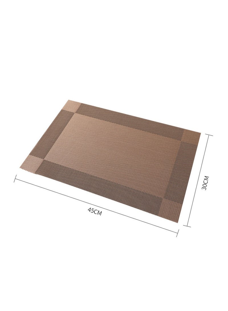 general Placemats Set of 5, Heat-Resistant Woven Vinyl Placemat, Non-Slip Washable PVC Table Mat, Plastic Table Mats for Dining Table, Kitchen Table 30x45 CM - Image 5