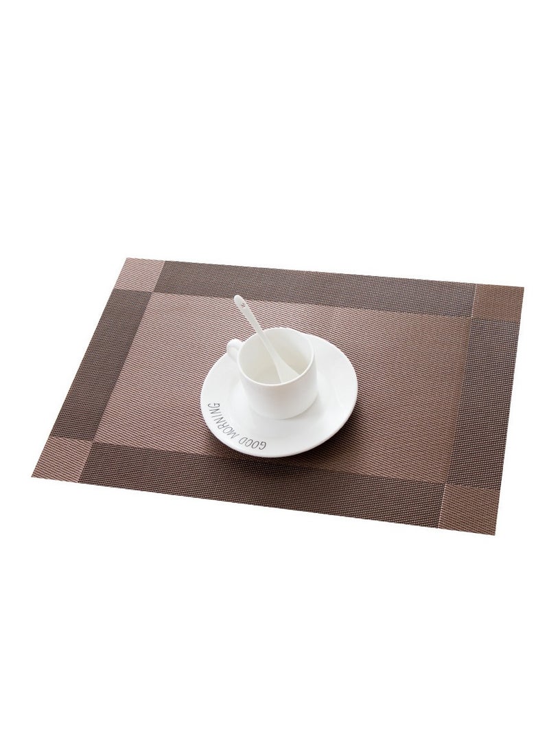 general Placemats Set of 5, Heat-Resistant Woven Vinyl Placemat, Non-Slip Washable PVC Table Mat, Plastic Table Mats for Dining Table, Kitchen Table 30x45 CM - Image 4