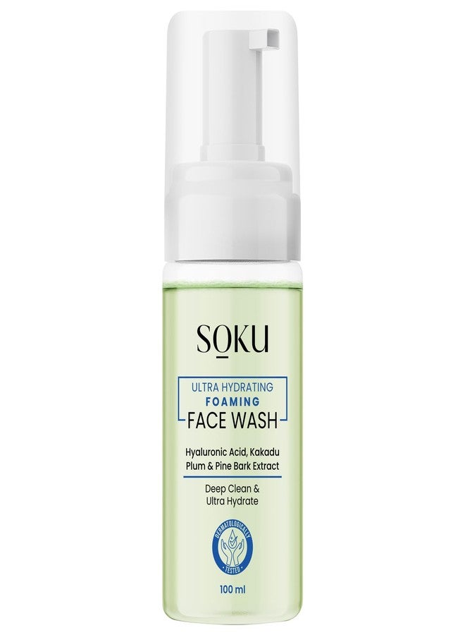 SOKU Ultra Hydrating Foaming Face Wash | Skincare Cleanser for Men & Women | Hyaluronic Acid, Kakadu Plum & Pine Bark | Suitable For Dry Skin | Sulphate-Free - Image 1