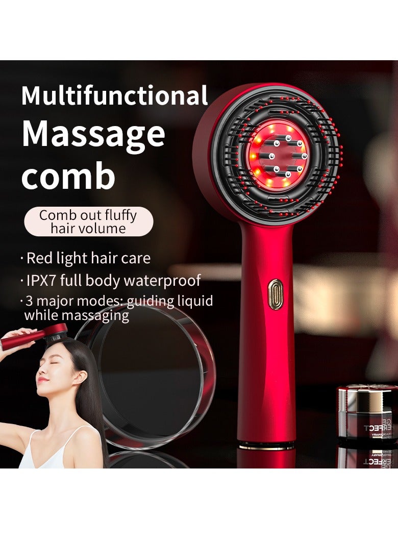 عام مشط كهربائي للتدليك، للعناية بالشعر في المنزل، علاج بالضوء الأحمر لتغذية الشعر، مصفف شعر، جهاز تدليك للمرور العصبي لفروة الرأس. - Image 2