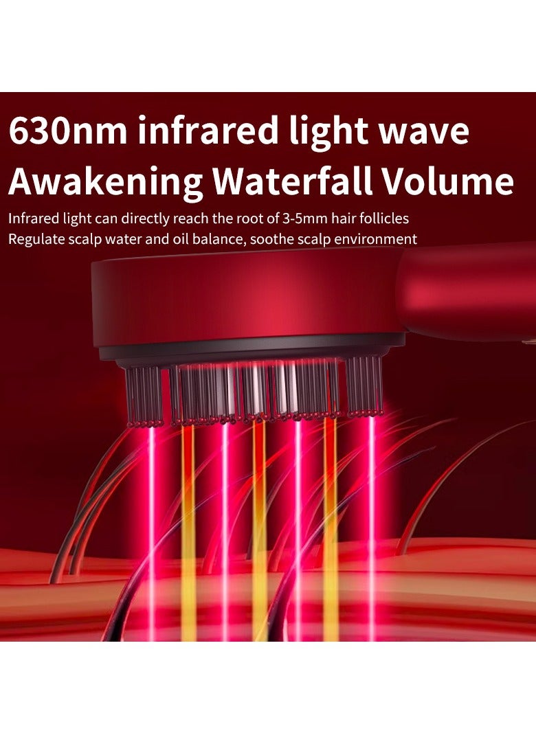 عام مشط كهربائي للتدليك، للعناية بالشعر في المنزل، علاج بالضوء الأحمر لتغذية الشعر، مصفف شعر، جهاز تدليك للمرور العصبي لفروة الرأس. - Image 4