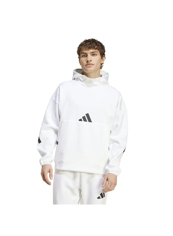 adidas Adidas M Z.N.E. Hd White Hooded Sweat Sweatshirts For Men