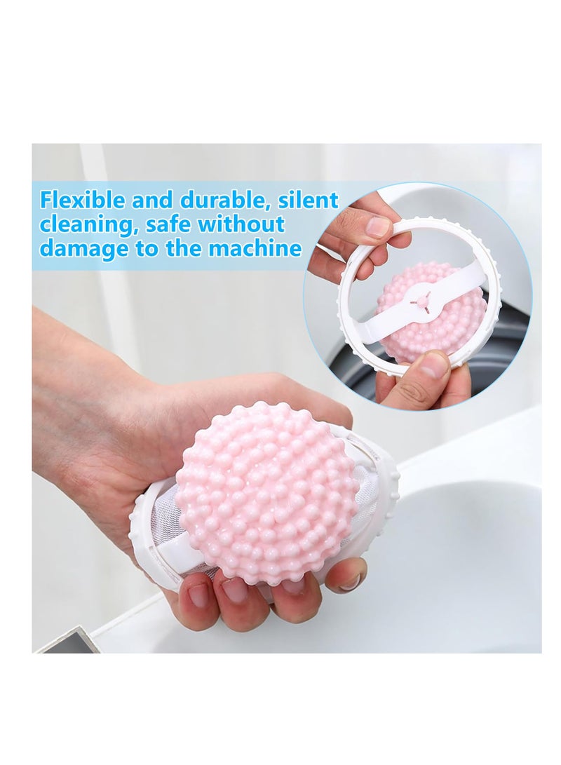 SYOSI Floating Hair Filtering Mesh Removal with Silicone Sticky Ball, Pet Hair Catcher for Washing Machine Lint Catcher for Washing Machine, Reusable Washing Machine Hair Catcher Tool (6pcs) - Image 2