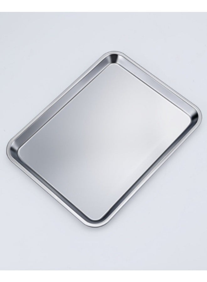 Rectangular Oven Tray Non-Stick Square Stainless Steel Tray Coated Compact Toaster Oven Baking Pan Tray Ovenware Heats Evenly and Easy Release for Bread Brownie Baking - Image 1