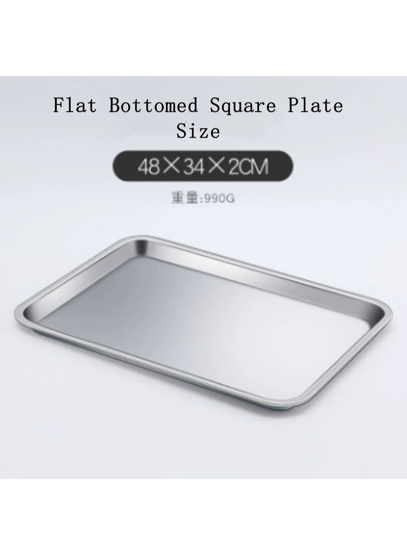Rectangular Oven Tray Non-Stick Square Stainless Steel Tray Coated Compact Toaster Oven Baking Pan Tray Ovenware Heats Evenly and Easy Release for Bread Brownie Baking - Image 3