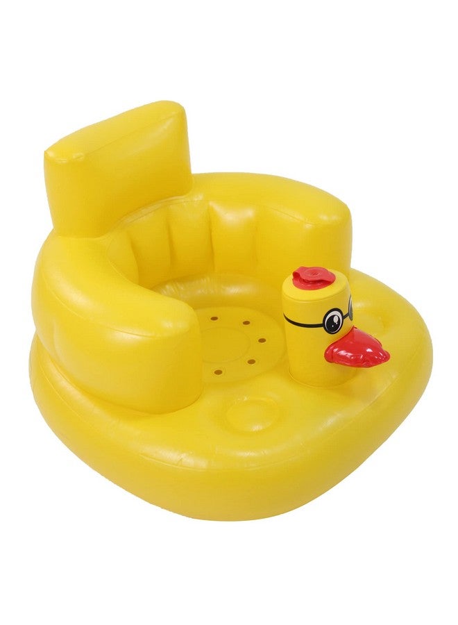 Mink Baby Inflatable Seat For Babies 336 Months Built In Air Pump Infant Back Support Sofa Toddler Chair Sitting Up Shower Floor Seater Gifts (Yellow Duck) (Mk02203) 1.0 Pounds 24.0 Count - Image 2