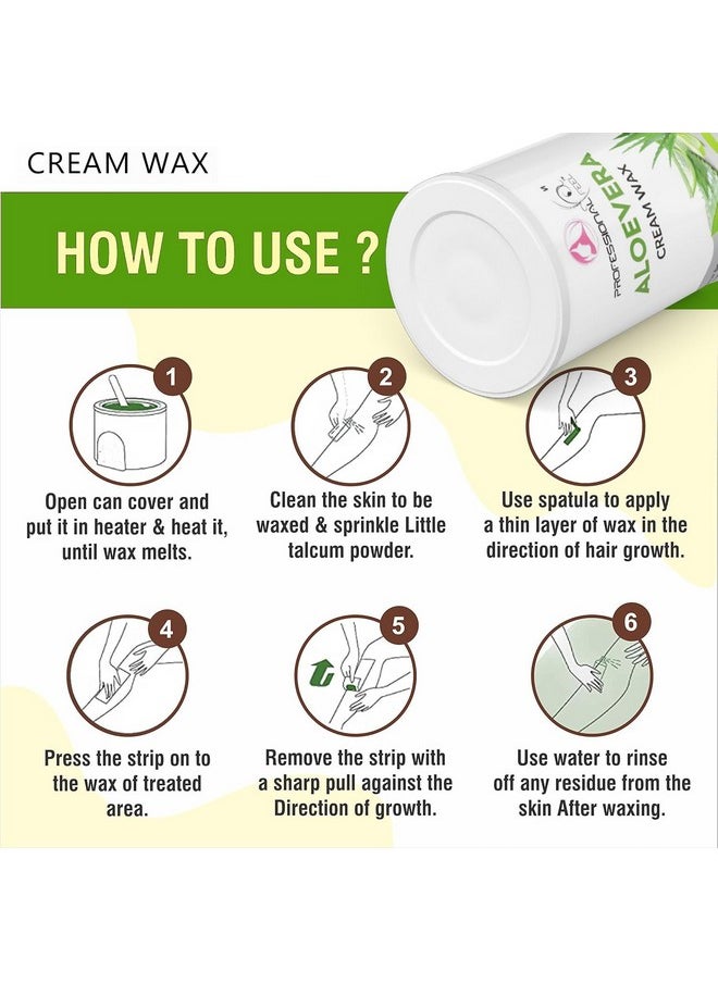 professional feel - Aloeveracream Wax With Wax Strips, Hydro Soluble Wax For Face, Upper Lips, Arms, Legs, Bikini Line, Underarms And Full Body (800 Grams) - Image 1