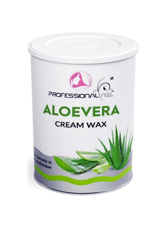 professional feel - Aloeveracream Wax With Wax Strips, Hydro Soluble Wax For Face, Upper Lips, Arms, Legs, Bikini Line, Underarms And Full Body (800 Grams) - Image 1