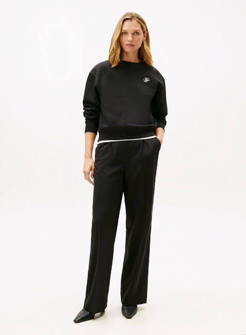 TOMMY HILFIGER Logo Embroidery Fleece Sweatshirt - Image 3