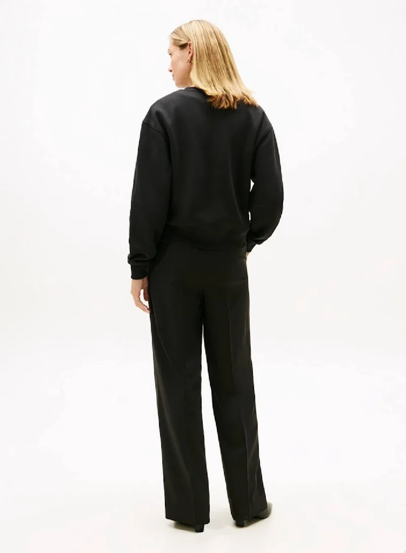 TOMMY HILFIGER Logo Embroidery Fleece Sweatshirt