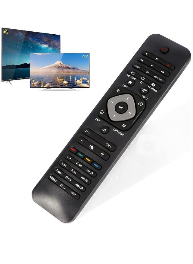 راكسوم جهاز تحكم عن بعد بديل لتلفزيون فيليبس الذكي أسود - Image 1