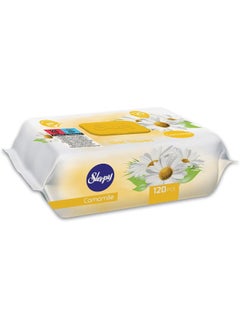 Sleepy Baby Fresh Wipes Camomile Scent, 120 Sheets, Alcohol Free, Gentle On The Skin For A Refreshing And Clean Body  - Image 1