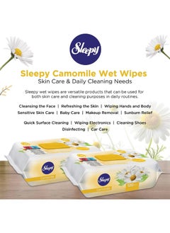 Sleepy Baby Fresh Wipes Camomile Scent, 120 Sheets, Alcohol Free, Gentle On The Skin For A Refreshing And Clean Body  - Image 4