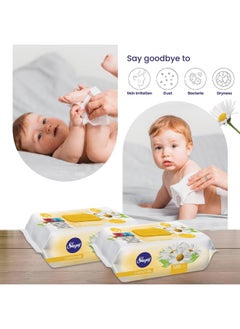 Sleepy Baby Fresh Wipes Camomile Scent, 120 Sheets, Alcohol Free, Gentle On The Skin For A Refreshing And Clean Body  - Image 5