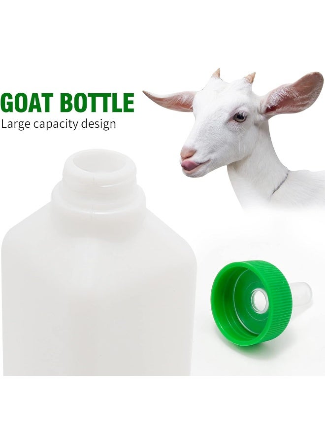 DUZFOREI 850ML Animal Feeding Bottle with 5 Nipples Lamb Nursing Bottle Feeding Goat Milk Bottle Calf Milk Feeder Bottle for Sheep Lambs Piglets - Image 4