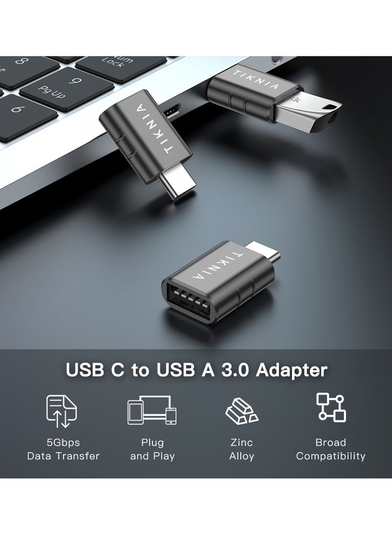 TIKNIA TIKNIA USB C to USB Adapter 2-Pcs USB C Male to USB 3.0 Female Adapter Compatible with MacBook Pro Air, Microsoft Surface, iPad, Samsung Notebook, ASUS and More Type C Devices (Space Grey)  - Image 4