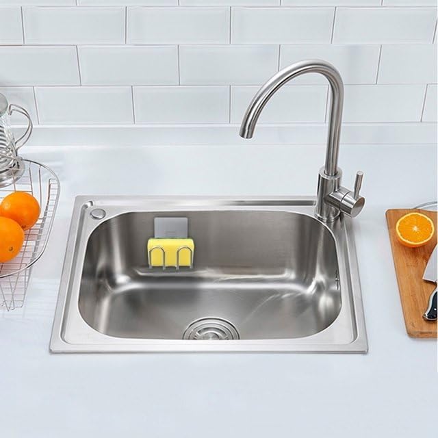 Swejos Swejos Kitchen Sponge Holder Suction Cup Sink Sponge Holder Metal Towel Scrubbers Soap Drying Shelves Rack Kitchen Tool 3 - Image 3