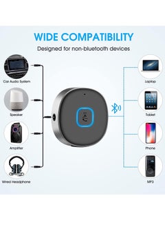 Lezonic Bluetooth Aux Receiver for Car, Portable 3.5mm Aux Bluetooth Car Adapter, Bluetooth 5.0 Wireless Audio Receiver for Car Stereo/Home Stereo/Wired Headphones/Speaker, 16H Battery Life  - Image 4