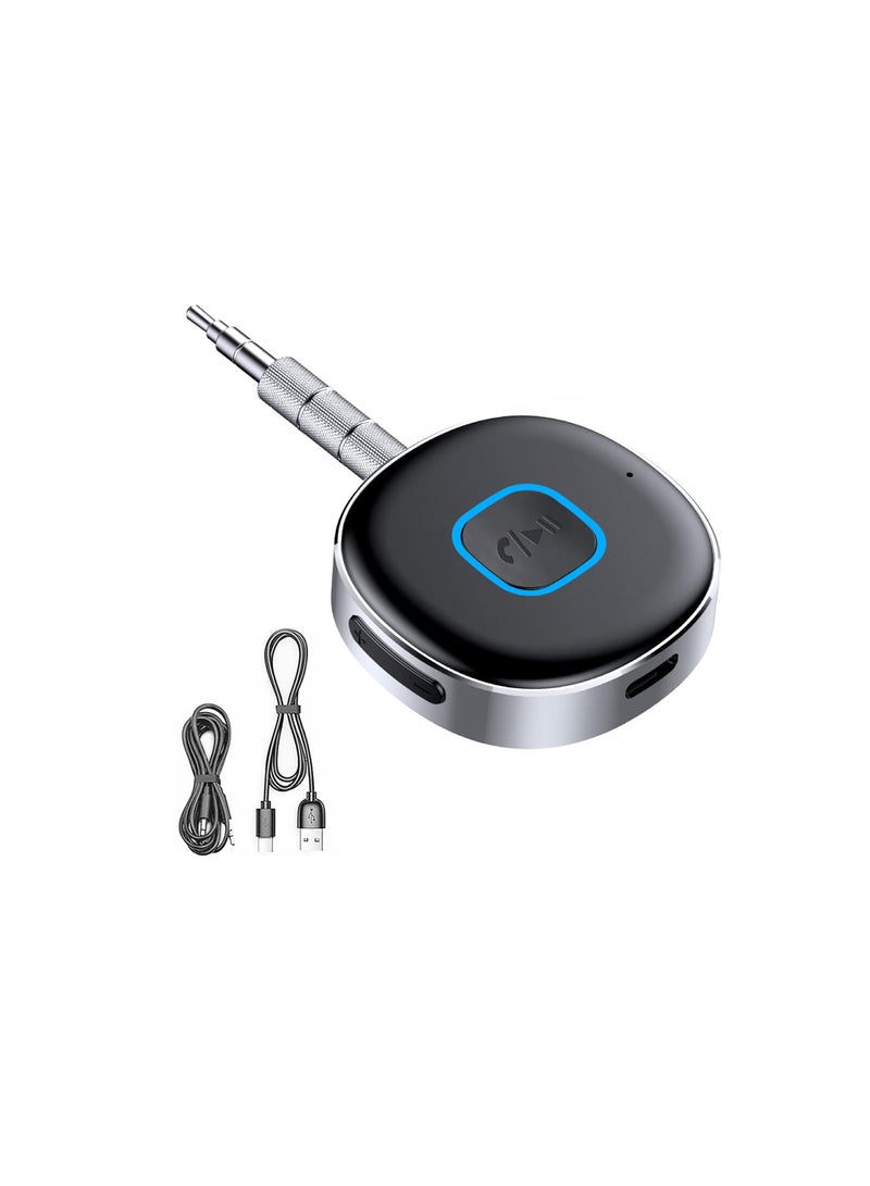 Lezonic Bluetooth Aux Receiver for Car, Portable 3.5mm Aux Bluetooth Car Adapter, Bluetooth 5.0 Wireless Audio Receiver for Car Stereo/Home Stereo/Wired Headphones/Speaker, 16H Battery Life - Image 1