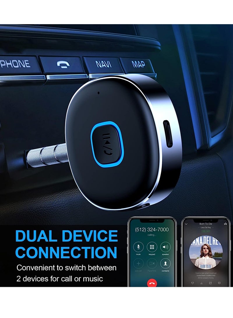 Lezonic Bluetooth Aux Receiver for Car, Portable 3.5mm Aux Bluetooth Car Adapter, Bluetooth 5.0 Wireless Audio Receiver for Car Stereo/Home Stereo/Wired Headphones/Speaker, 16H Battery Life - Image 5