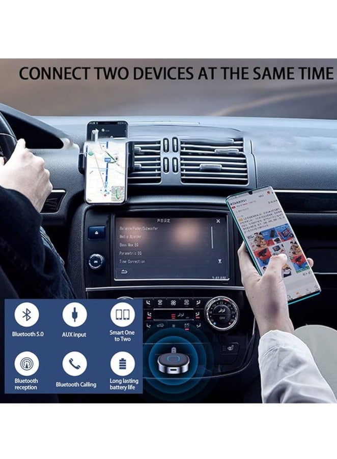 Lezonic Bluetooth Aux Receiver for Car, Portable 3.5mm Aux Bluetooth Car Adapter, Bluetooth 5.0 Wireless Audio Receiver for Car Stereo/Home Stereo/Wired Headphones/Speaker, 16H Battery Life - Image 3