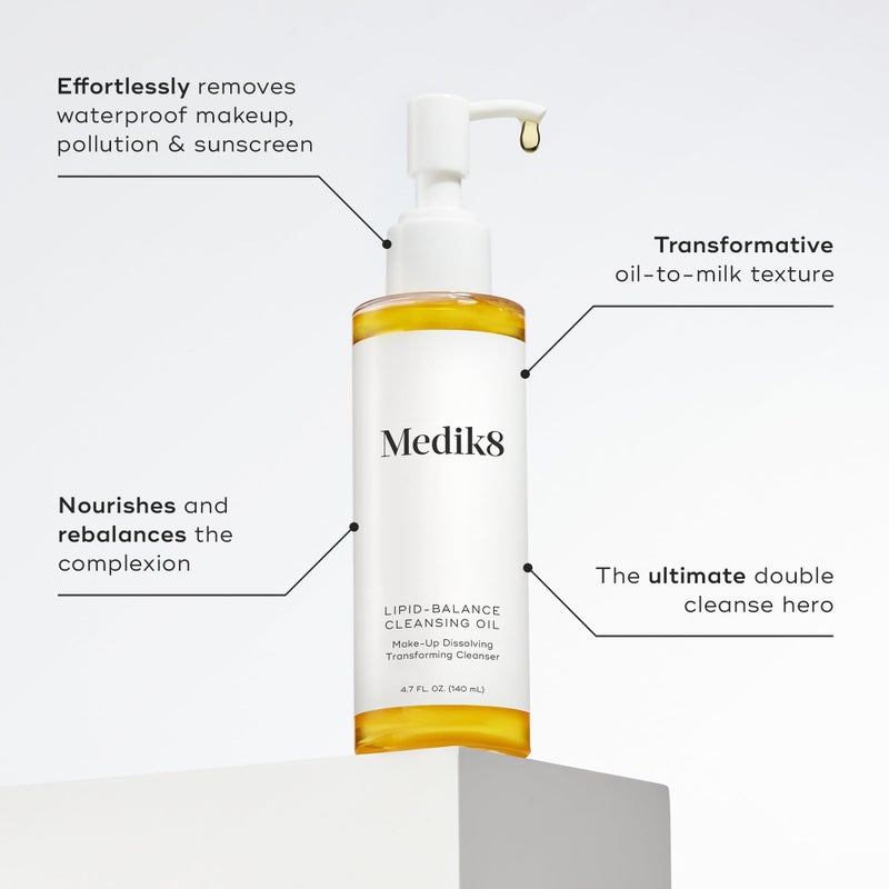 Medik8 Lipid-Balance Cleansing Oil - Transforming Facial Cleanser - Face Cleanser for Radiant Complexion - Face Wash for Women and Men - 4.7 oz - Image 2