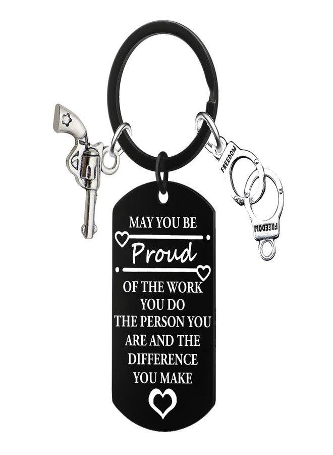 Waeceip Correctional Officer Accessories Law Enforcement Keychain Police Officer Gifts for Men Corrections Officer Accessories Police academy Graduation Gift - Image 1