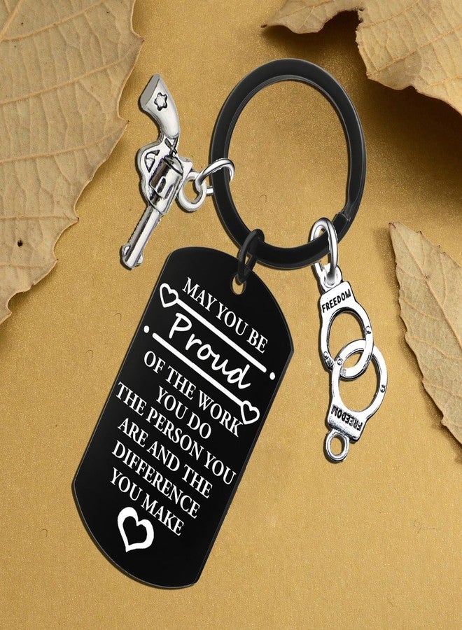 Waeceip Correctional Officer Accessories Law Enforcement Keychain Police Officer Gifts for Men Corrections Officer Accessories Police academy Graduation Gift - Image 3