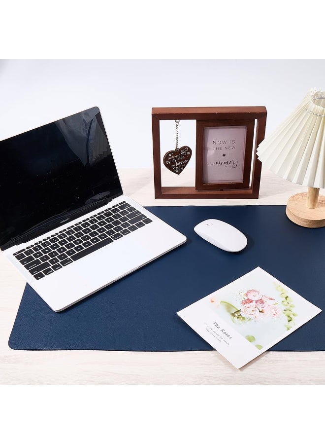 Gaming Mouse Pad,PU Leather Desk Mat,Extended Large Desk mat for Work,Desk pad for Keyboard and Mouse,Writing Pad for Desk Decor&Office&Home&Writing, 80*40Cm (Green + Cyan) - Image 2