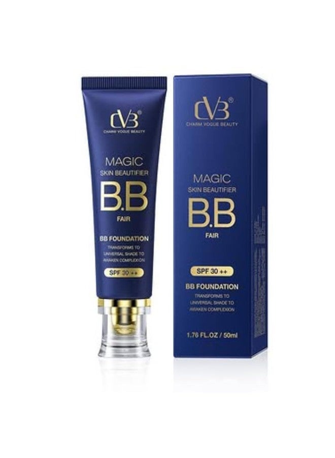 CVB C65 Magic Skin Beautifier BB Fair Cream for Complexion Enhancer, Matte BB Foundation for Face Make-up, Skin Hydration with SPF 30 ++ (01 White Ivory) - Image 2
