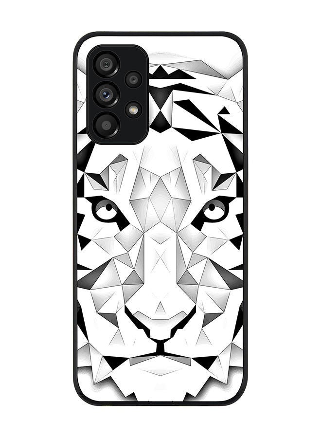 Stylizedd Rugged Black edge case for Samsung Galaxy A23 (LTE/4G) Slim fit Soft Case Flexible Rubber Edges Anti Drop TPU Gel Thin Cover - Poly Tiger - Image 1
