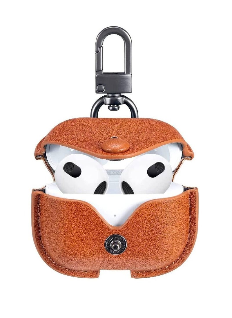 Generic - Leather Protective Case Cover For Apple Airpods 3 3rd Generation Brown - Image 1