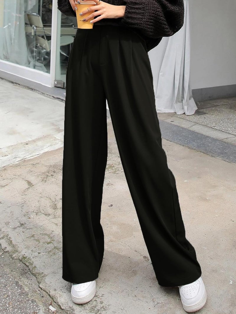 KOTTY Women's Regular Fit Black Lycra Blend Trousers - Image 3