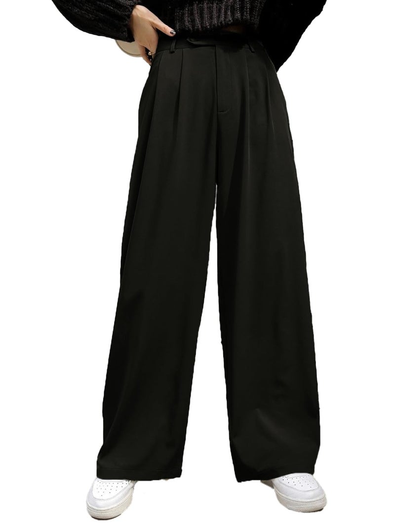KOTTY Women's Regular Fit Black Lycra Blend Trousers - Image 1