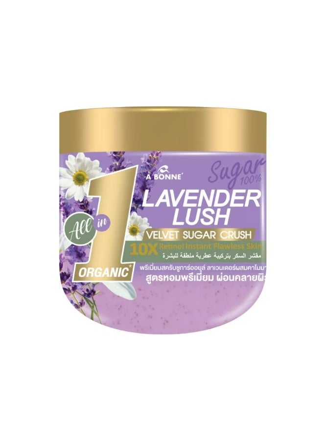 A BONNE Lavender Lush Velvet Sugar Crush Premium Aromatic Body Scrub 600g