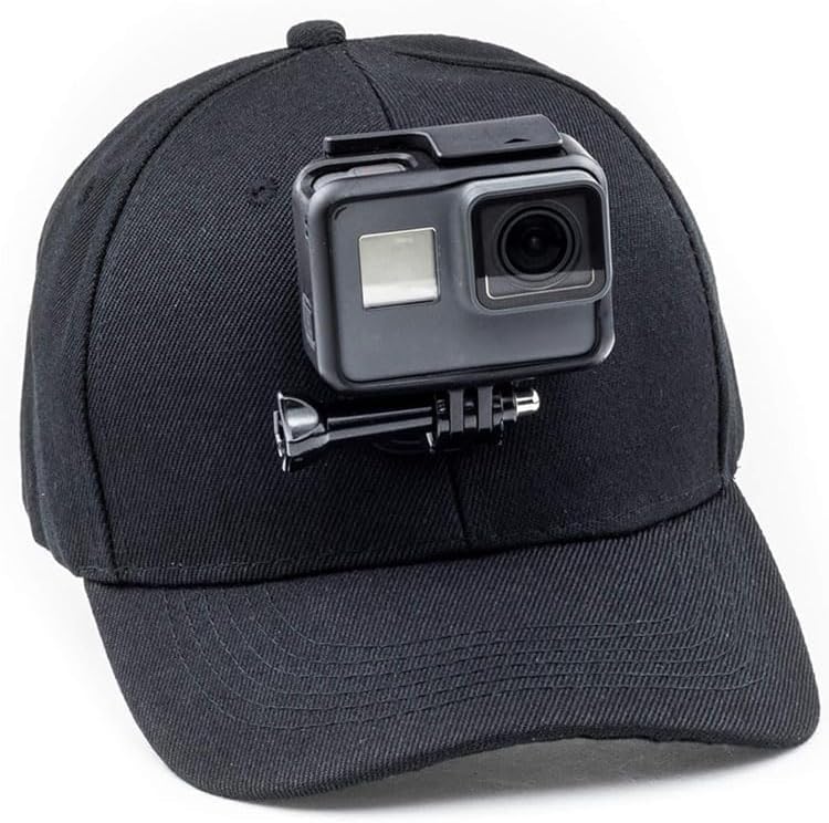SHOPEE Camera Action Camera Head Cap Mount with Quick Release Buckle for Go-Pro Hero 13/12/11/10/9, SJCAM 4000AIR, AKASO, DJI, Insta360 - Hands-Free Head Mount for Action Cameras - Image 2