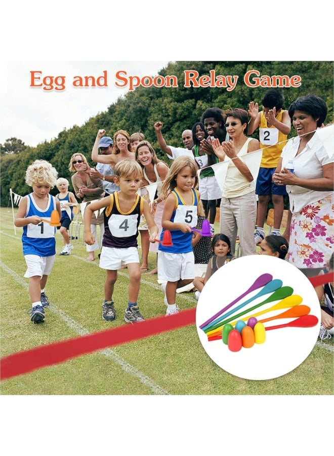 Soofam 53pcs Outdoor Carnival Games Set,Kangaroo Sack Race,Balance Spoon,Leg Tie Bands,Bean Bags, Ring Toss,Obstacle Course & Medals for Kids,Family,Backyard, Birthday Parties - Image 5