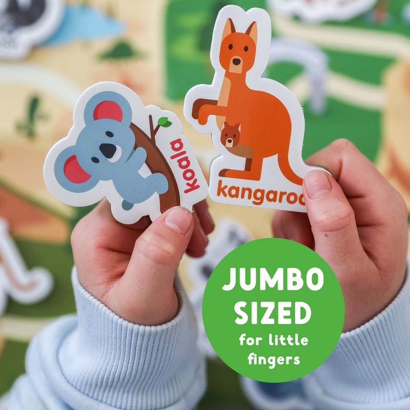 Curious Columbus Zoo Animals Fridge Toddler Magnets for 1-3 Year Olds | Large Foam Refrigerator Magnets for Kids Baby and 3-5 Years Old | Magnetic ABC Learning | Educational Toys Babies to Preschool - Image 5