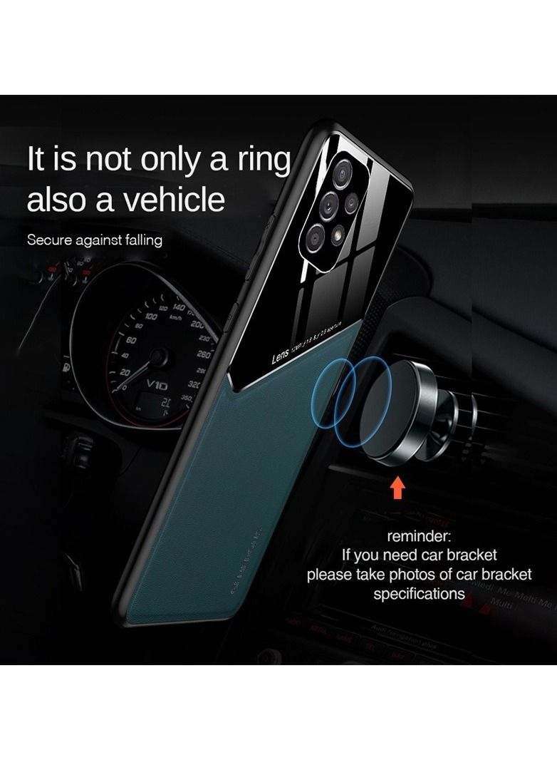 Case Leather Texture Car Magnetic Phone Cover For Samsung Galaxy A73 _Orange
