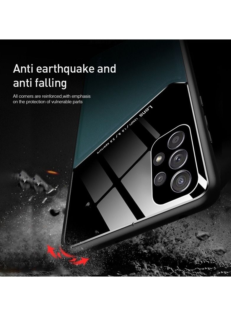 Case Leather Texture Car Magnetic Phone Cover For Samsung Galaxy A73 _Orange