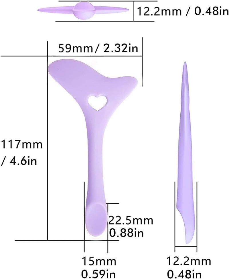 ChicAbode 2 Pcs Eyeliner Stencils Wing Tips, Reusable Eyebrow Pencil Stencil, Eyeshadow Applicators Eye Makeup Tool Kit, Easy to Use, for Eyeliner Aid, Eyebrow Aid, Eyeshadow Aid, Lipstick Wearing, Pink Purple - Image 2