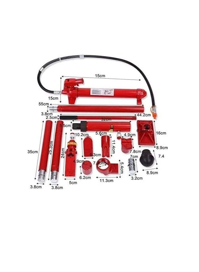 ABBASALI Portable Car Floor Jack 1 Set 10 Ton Hydraulic Power Car Van Jack Body Frame Repair Kit Tools - Image 2