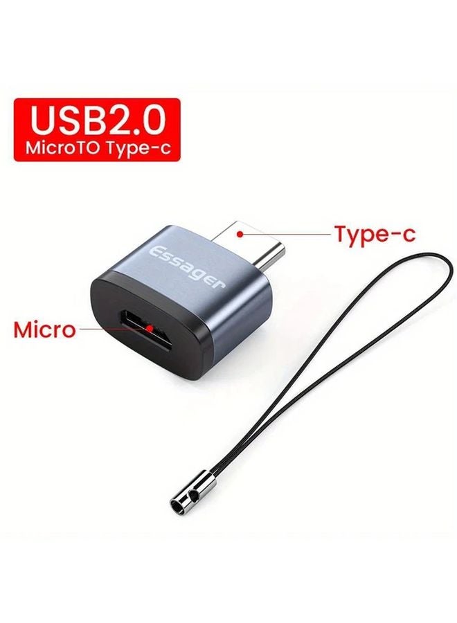 Essager Type C Male To Micro USB OTG Adapter Converter For Xiaomi iOS Macbook - Image 1