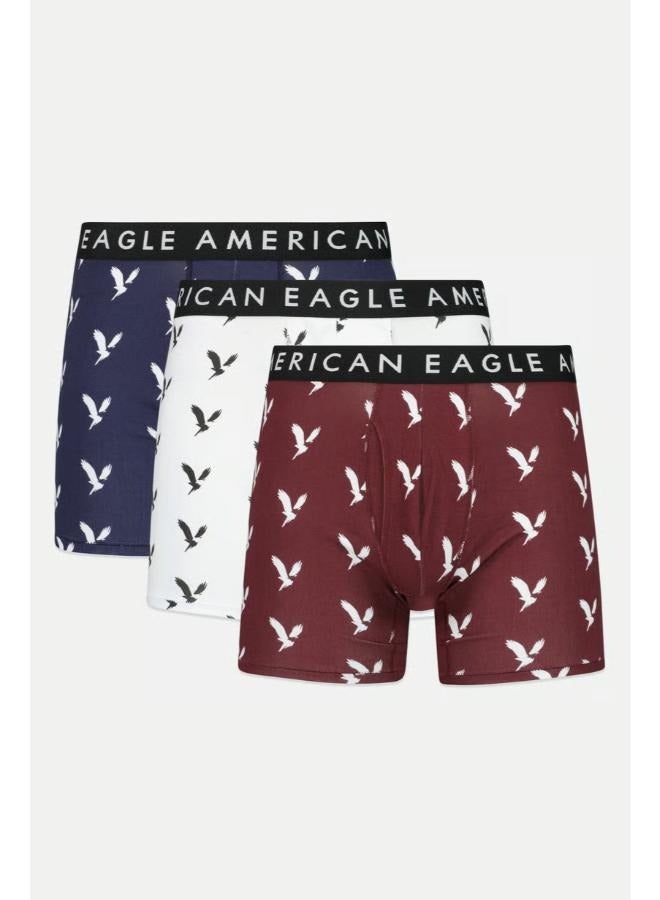 امريكان ايجل مجموعة بوكسر رجالي ملابس داخلية قطنية - (عبوة من 3 قطع) - مقاس لارج