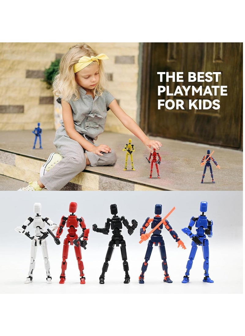 Peachjoy Action Figure Set, 6 Packs T13 Action, 3D Printed Multi-Jointed Movable Action Figure Robot Toy, Full Body Mechanical Doll, Decorations for Game Lovers Kids Adult Gifts (Assembly Completed)  - Image 5