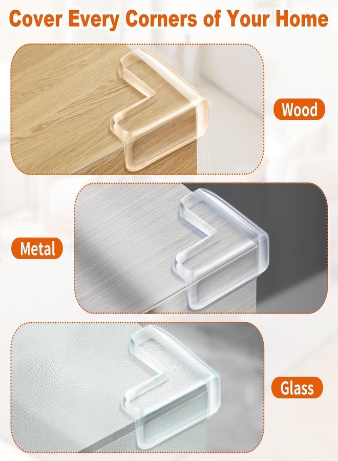GODFLY Corner Guards Corner Protectors Baby Proof Furniture Corner & Edge Safety Bumpers, Table Corner Protector for Furniture Baby Safety Sharp Corner Covers, Clear (4 PCS) - Image 3